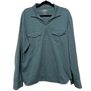 Pendleton the 1/2 zip pullover size L large light blue